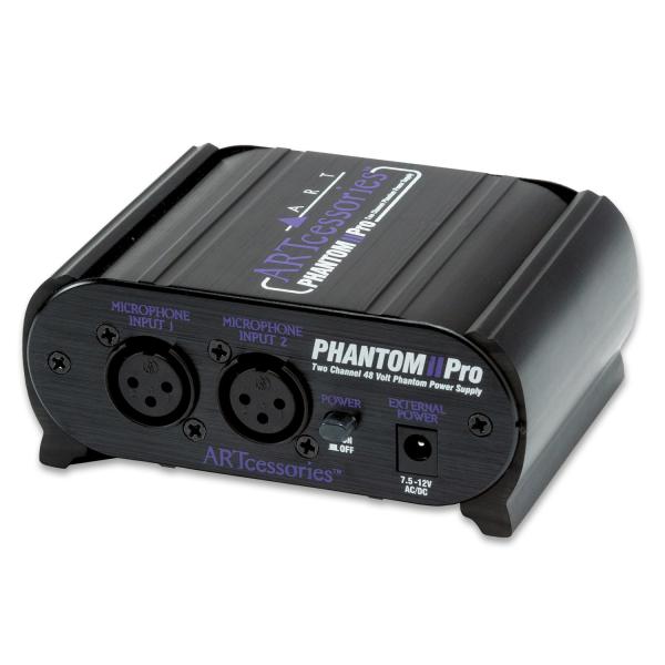 ART Phantomspeisung Phantom II Pro 2-Kanäle 48V mit XLR-Kabel