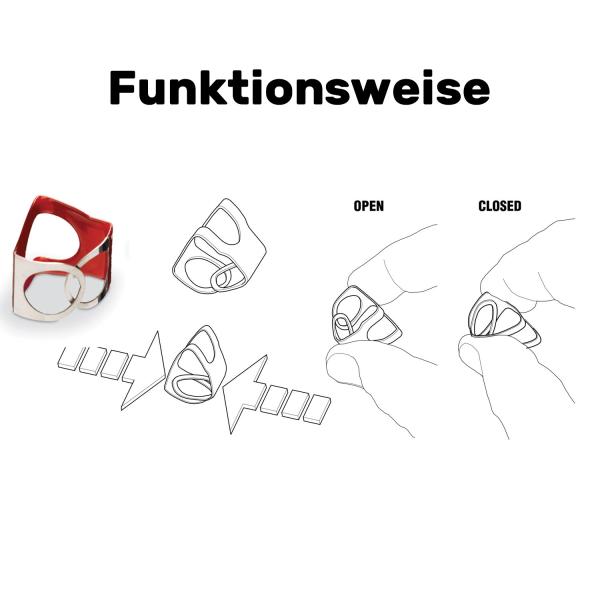PinchClip Beckenklammer 3er Set Rot