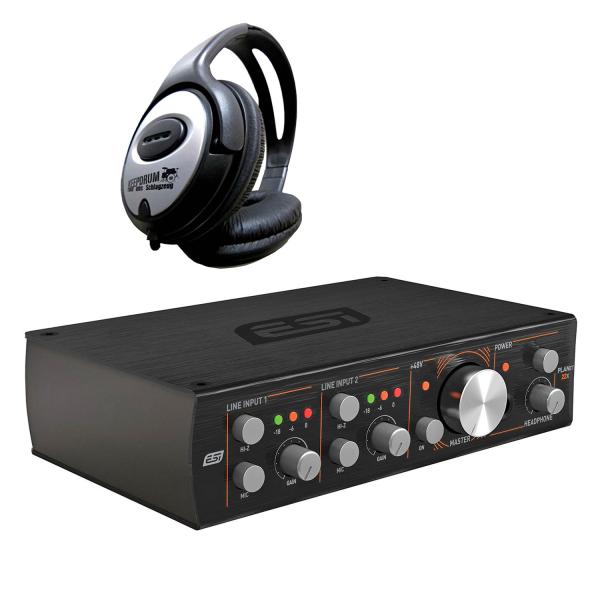ESI Planet 22x Dante Audio-Interface mit Kopfhörer