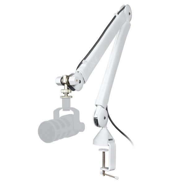 Rode Podmic Mikrofon Weiss mit Gelenkarm WH und Kabel