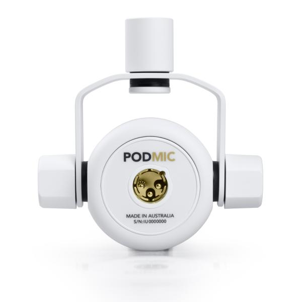 Rode Mikrofon Podmic Weiss mit DS-3 Tisch-Stativ und Kabel