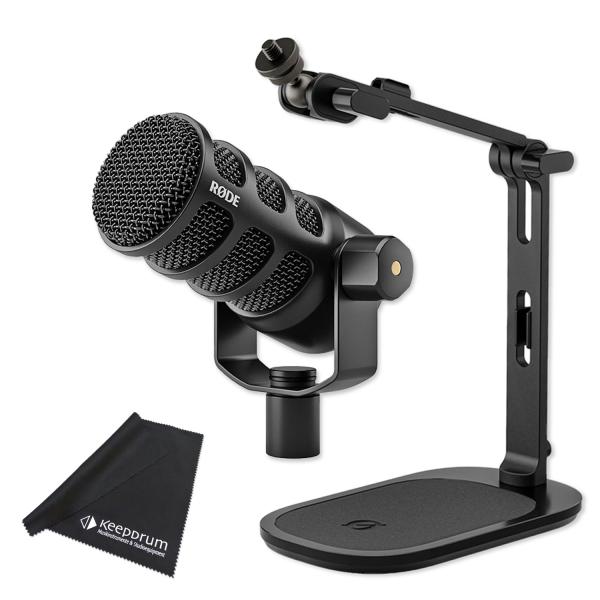 Rode Mikrofon Podmic USB mit DS-3 Tisch-Stativ und Tuch