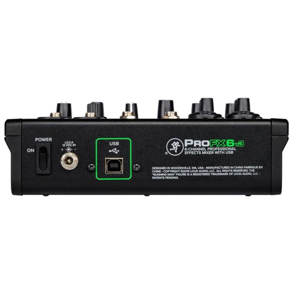 Mackie Mischpult ProFX6v3 6-kanaliger Analogmixer mit Kabel