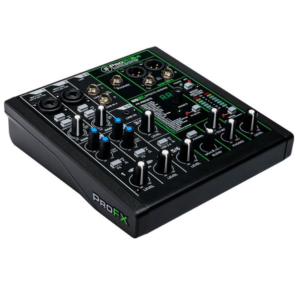 Mackie Mischpult ProFX6v3 6-kanaliger Analogmixer mit Kabel