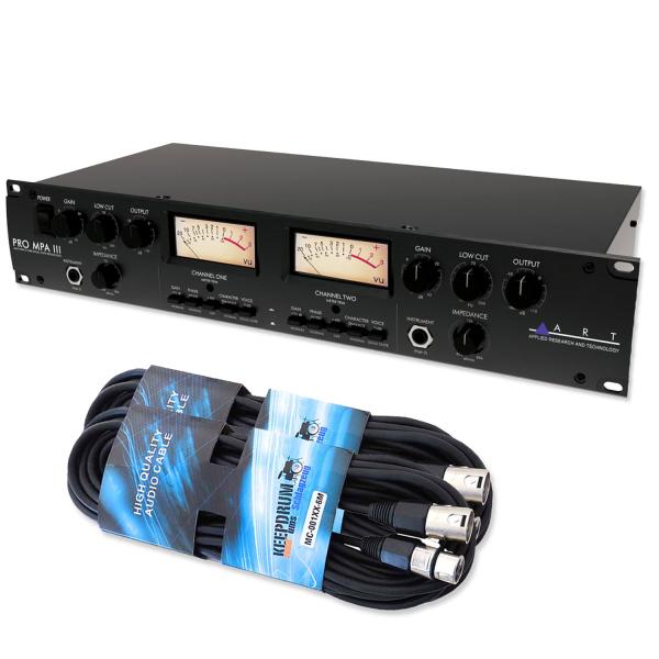 ART Vorverstärker Pro MPA III 2-Kanal Röhren-Preamp mit Kabel