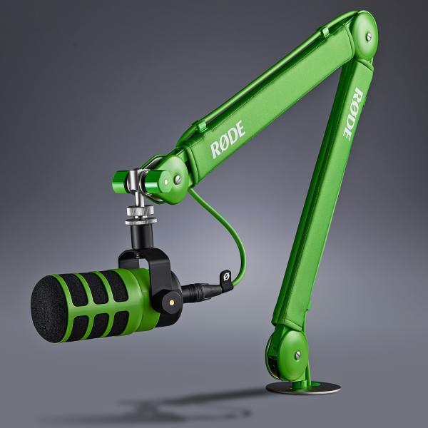 Rode Mikrofonarm PSA1+ Plus Grün mit Mikrofasertuch