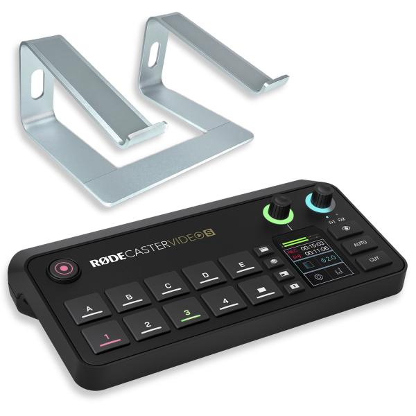 Rode Rodecaster Video S Produktions-Konsole mit Laptopständer SV
