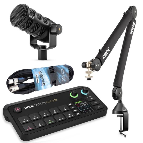 Rode Rodecaster Video S Produktions-Konsole Podmic-USB Bundle