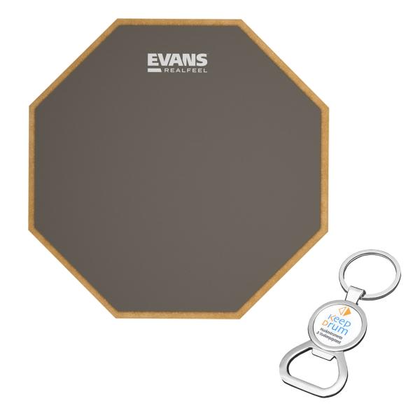 Evans RF-12G Practice-Pad Übungspad 12 mit Flaschenöffner