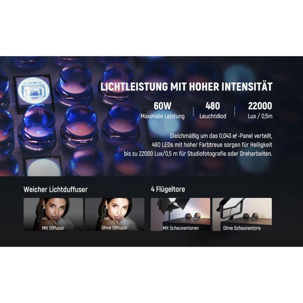 Neewer Flächenleuchte RGB1200 LED Videoleuchte