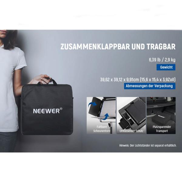 Neewer Flächenleuchte RGB1200 LED Videoleuchte