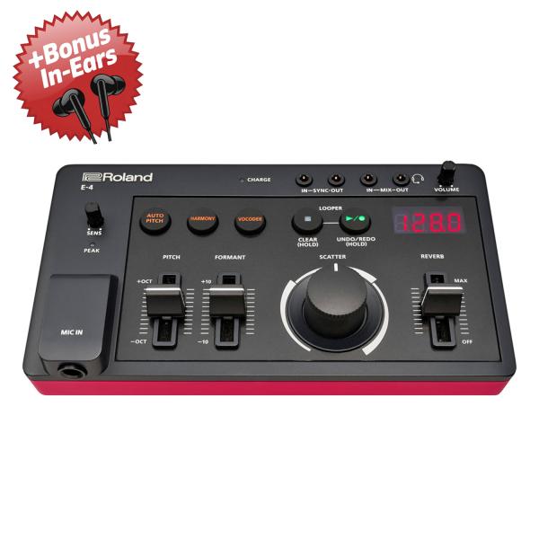 Roland Aira E-4 Vocal Effektgerät + Bonus In-Ear Kopfhörer