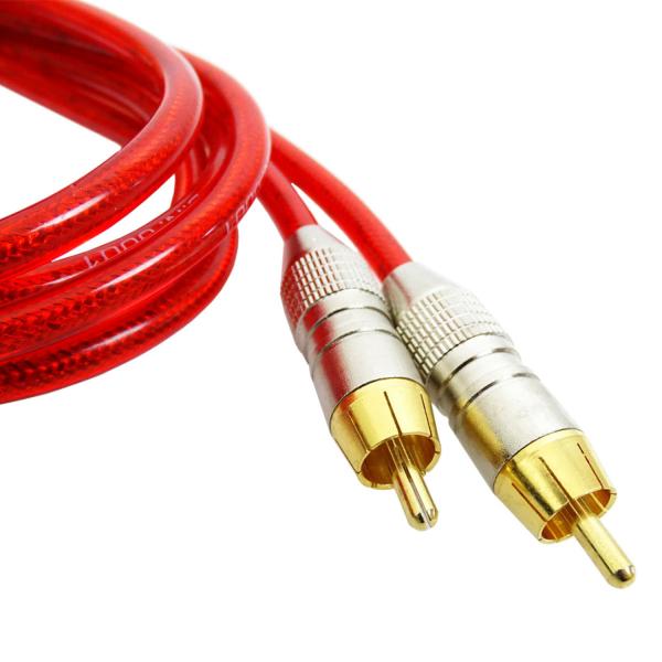 Rode Cinch-Kabel Set RCA Kabel Rot - Braun 3m