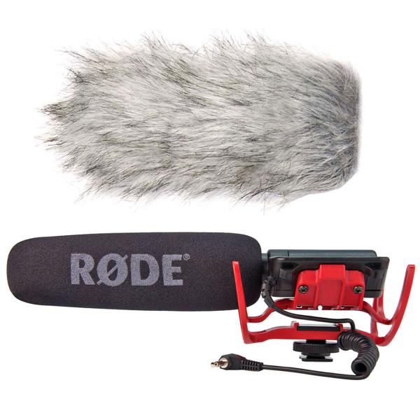 Rode VideoMic Rycote mit Deadcat Windschutz