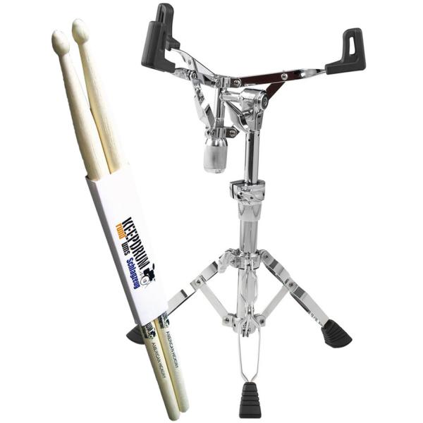 Pearl S-930D Snare-Ständer extra tief mit Schlagzeugstöcken