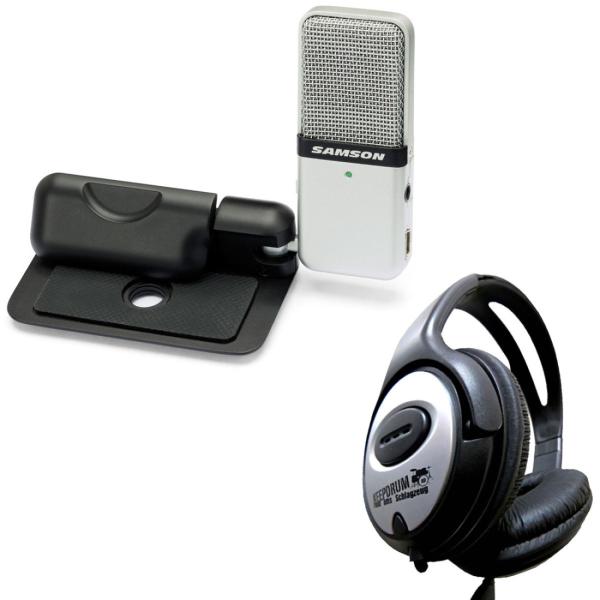 Samson GO Mic USB Mikrofon mit keepdrum Kopfhörer