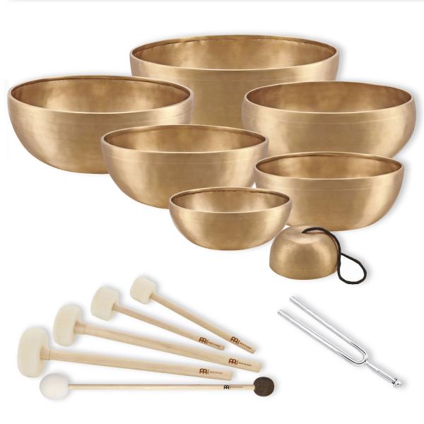 Meinl Sonic Energy Chakra Klangschalen Set SBSETCHA mit Stimmgabel
