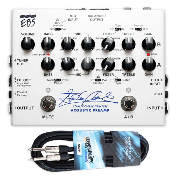EBS Vorverstärker SCSP Stanley Clarke Signature Akustik-Preamp mit Kabel