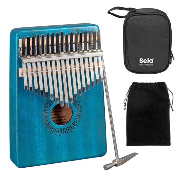 Sela SE249 Kalimba Mahagoni 17 Blau