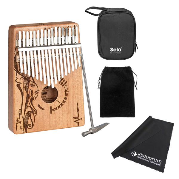 Sela SE 250 Kalimba Mahagoni 17 Peaceful Mind mitTuch
