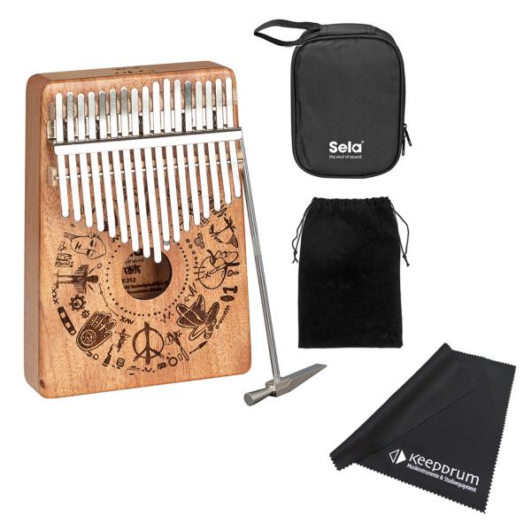 Sela SE 252 Kalimba Mahagoni 17 Free Spirit mit Tuch