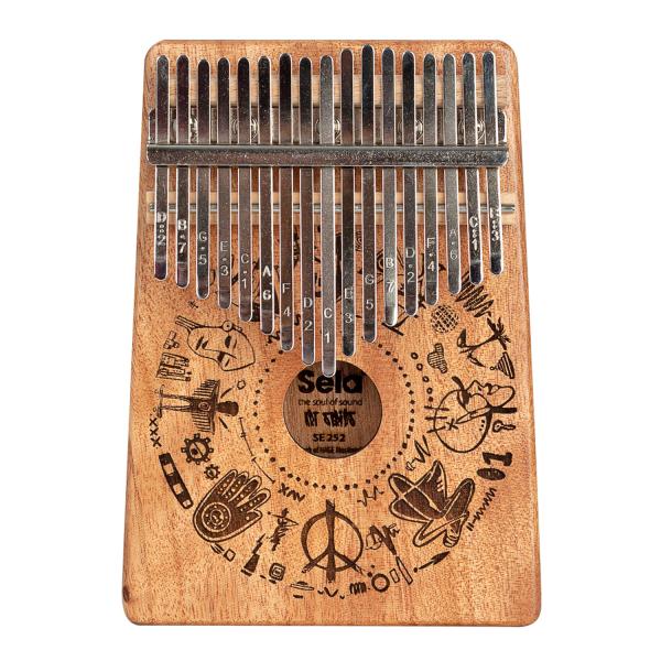 Sela SE 252 Kalimba Mahagoni 17 Free Spirit mit Tuch