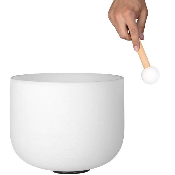 Sela Klangschalen Set SECF-SET 7-teilig aus Quarz mit Tuch