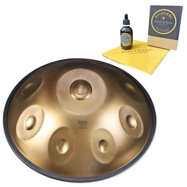 Sela Nomo sehp401 Handpan D-Kurd Edelstahl 12 Töne mit Pflegemittel