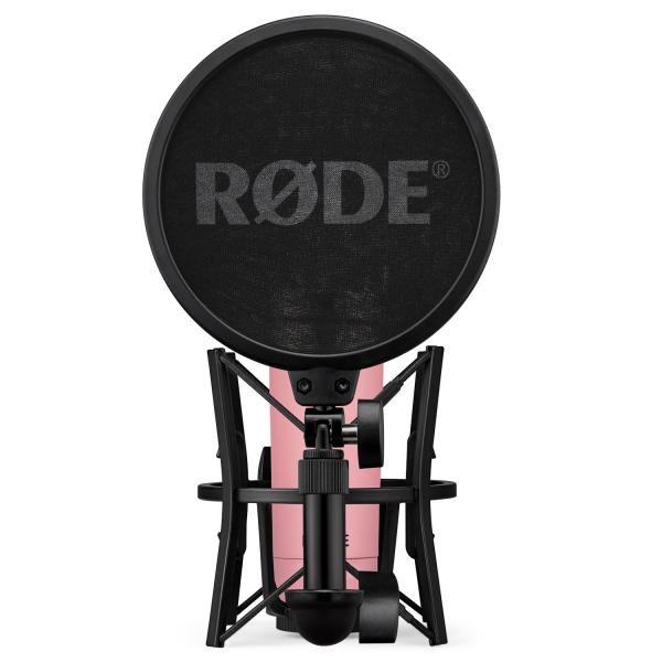 Rode NT1 Signature Pink Studio-Mikrofon Rosa mit PSA-1+ Plus Gelenkarm-Stativ Schwarz