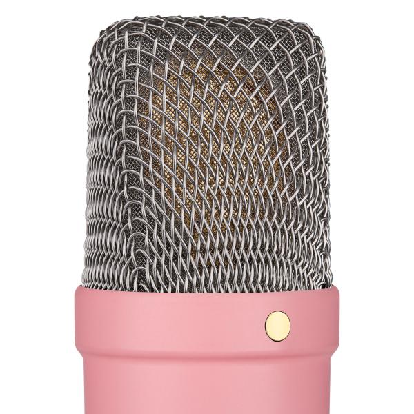 Rode NT1 Signature Pink Studio-Mikrofon Rosa mit PSA-1+ Plus Gelenkarm-Stativ Schwarz