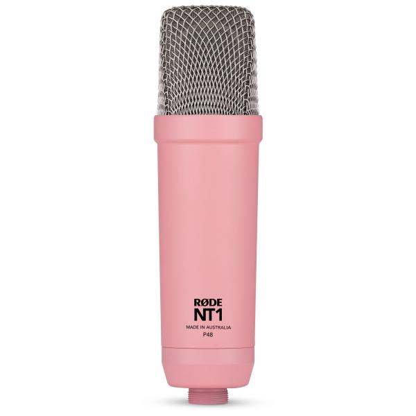 Rode NT1 Signature Pink Studio-Mikrofon Rosa mit PSA-1+ Plus Gelenkarm-Stativ Schwarz