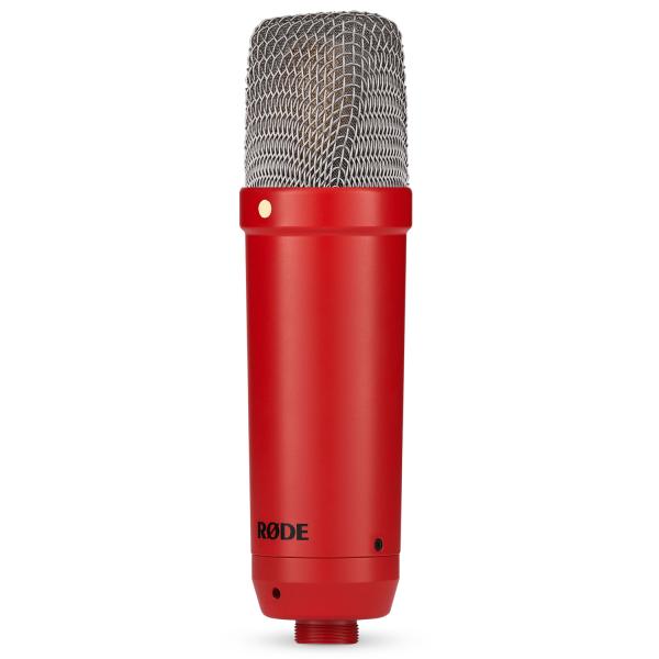 Rode Mikrofon NT1 Signature Rot mit PSA1+ Gelenkarm Rot und Tuch