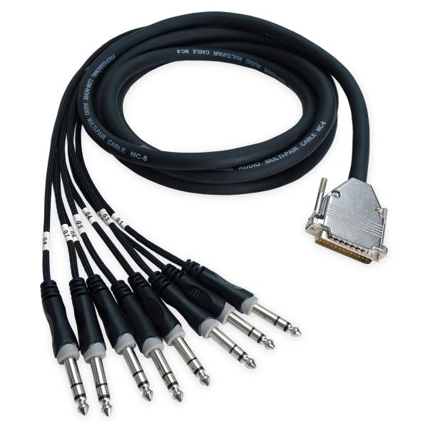 keepdrum Multicore Kabel sna56-8 DB-25 zu 8x TRS-Klinke 3m