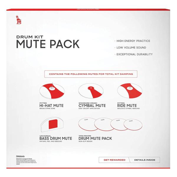 Evans SoundOff Drum Mute Fusion mit Schlagzeugstöcken