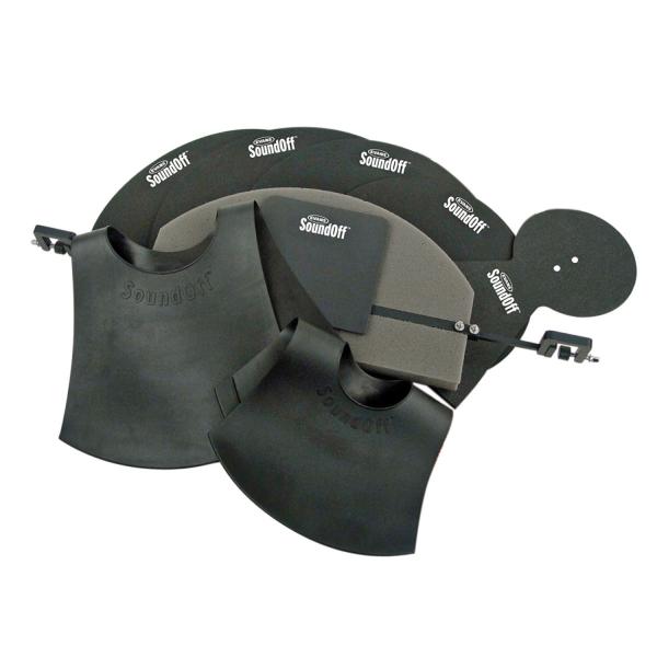 Evans SoundOff Drum Mute Standard mit Schlagzeugstöcken
