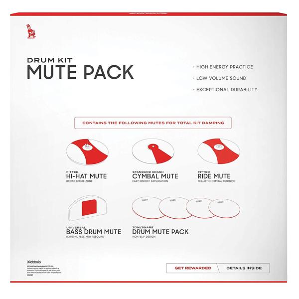 Evans SoundOff Drum Mute Standard mit Schlagzeugstöcken