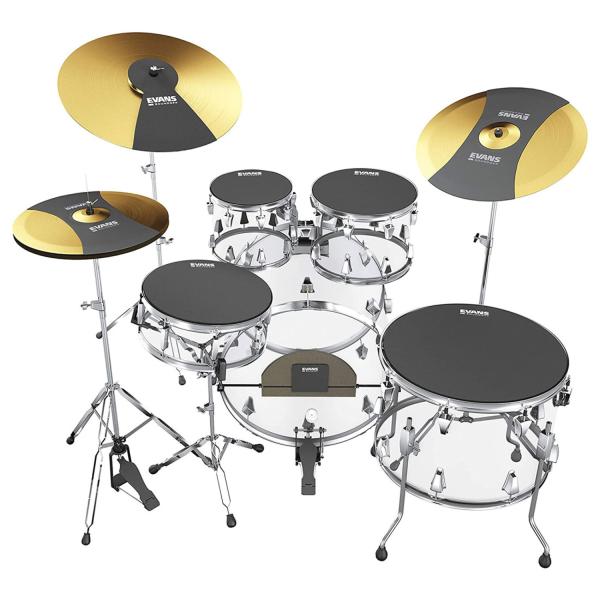Evans SoundOff Drum Mute Standard mit Schlagzeugstöcken