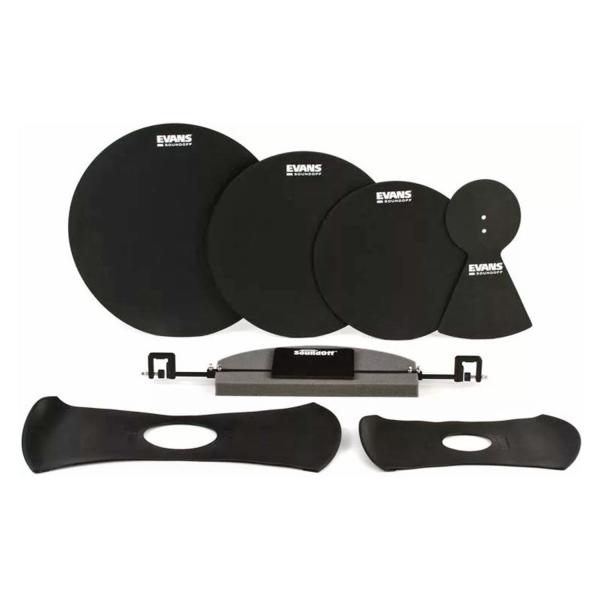 Evans SoundOff Drum Mute Standard mit Schlagzeugstöcken