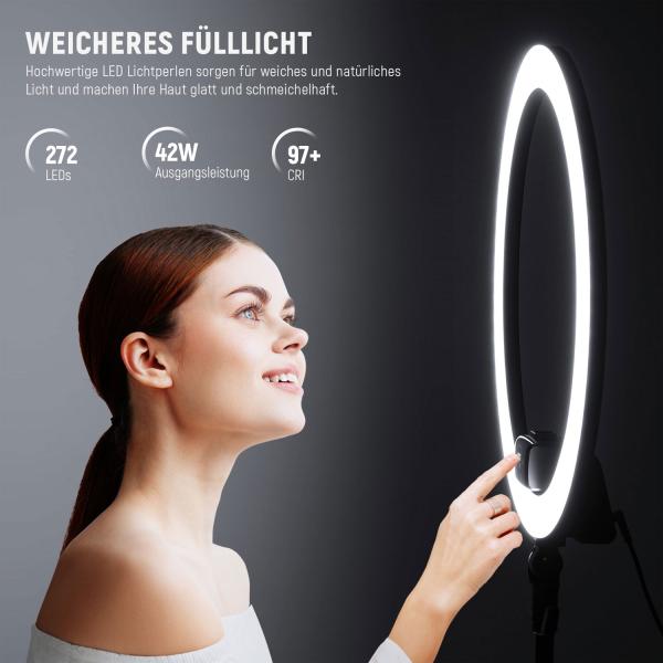 Neewer Ringlicht SRP18-2.4G LED-Leuchte mit Fernbedienung