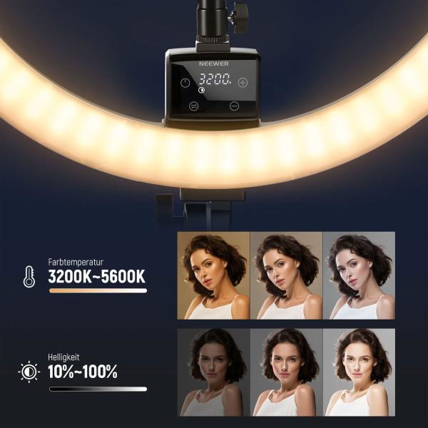 Neewer Ringlicht SRP18-2.4G LED-Leuchte mit Fernbedienung