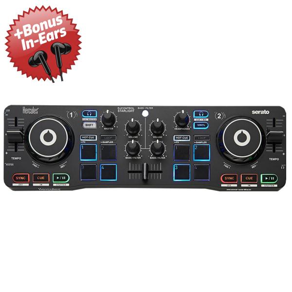 Hercules DJ Control Starlight + Bonus In-Ear Kopfhörer