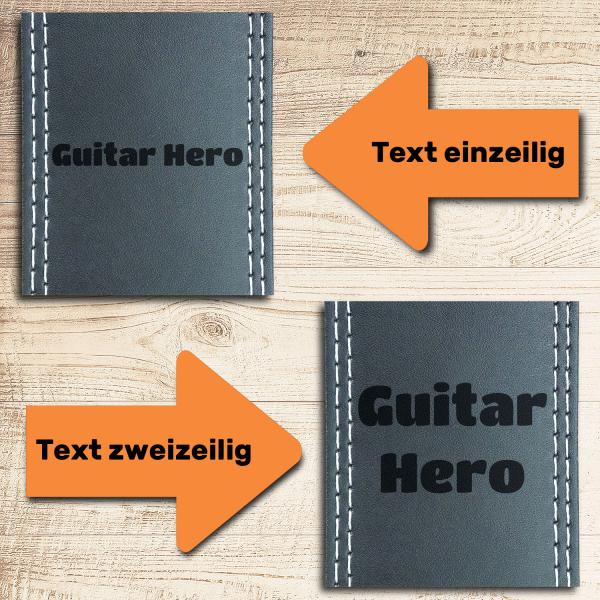 keepdrum personalisierter Gitarrengurt aus Echt-Leder mit Gravur