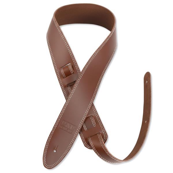 keepdrum personalisierter Gitarrengurt aus Echt-Leder Braun mit Gravur