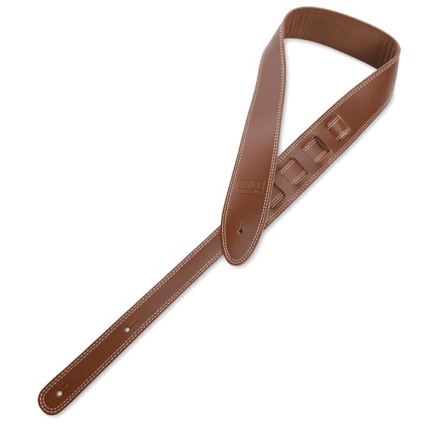 keepdrum personalisierter Gitarrengurt aus Echt-Leder Braun mit Gravur