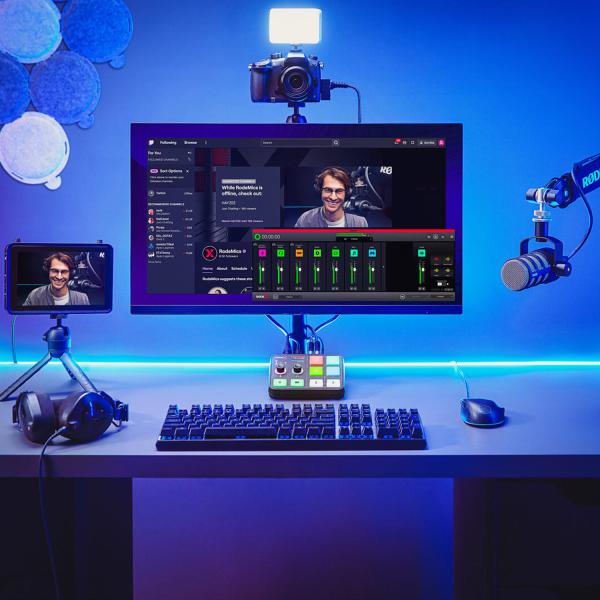 Rode X Streamer X Interface mit Kopfhörer