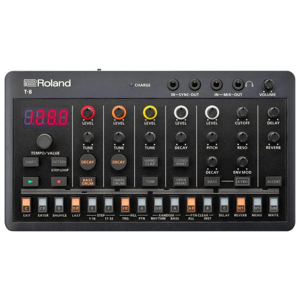 Roland Aira T-8 Beat Machine mit Kopfhörer