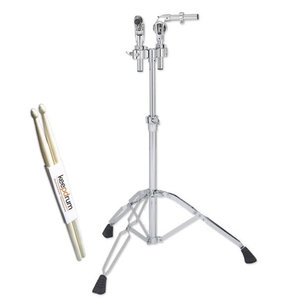 Pearl T-935 Doppel-Tomstativ mit Drumsticks