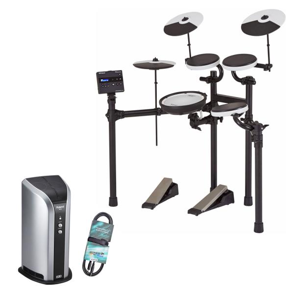 Roland E-Drum TD-02KV Schlagzeug mit Monitor-Box und Kabel
