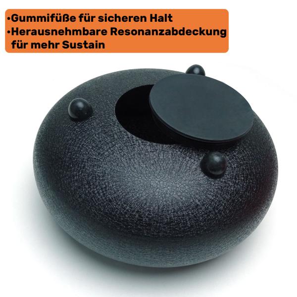 keepdrum Zungentrommel TD8BK Tongue Drum 11 Töne Schwarz