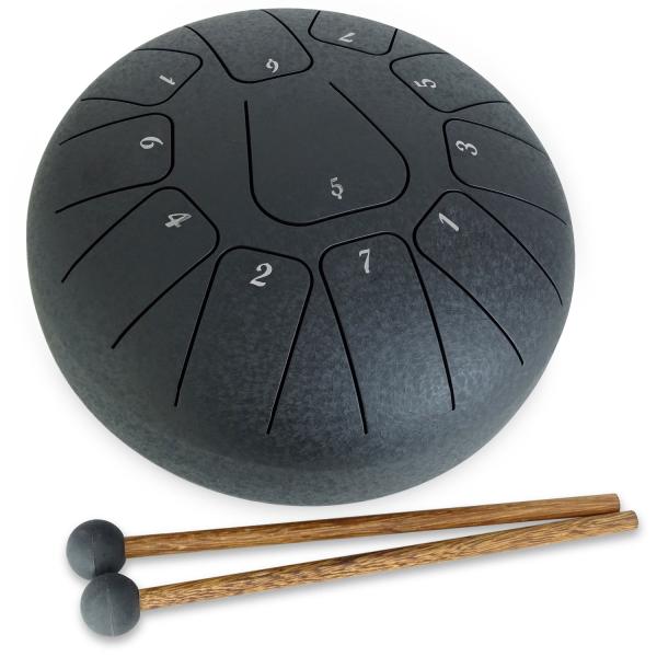 keepdrum Zungentrommel TD8BK-F Tongue Drum 11 Töne Schwarz F-Dur